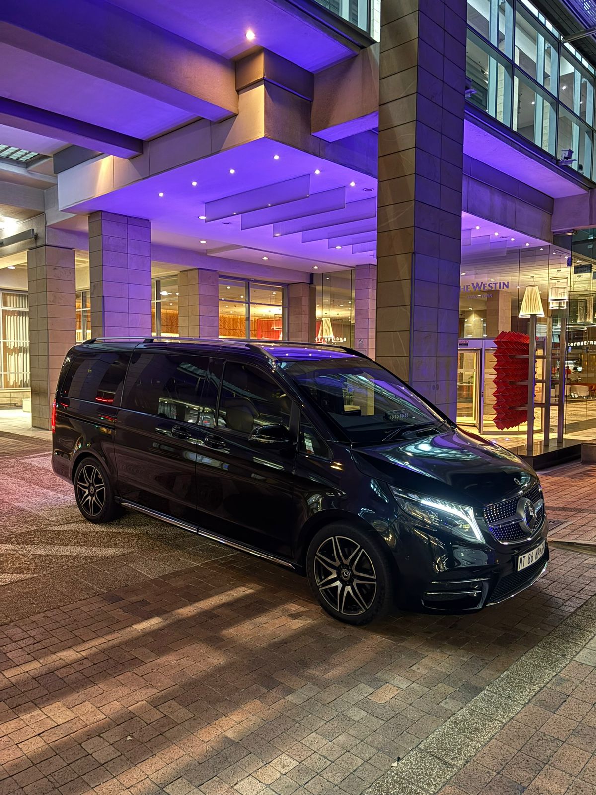 Mercedes V-Class luxury tour vehicle exterior - Shawn's Cape Town fleet